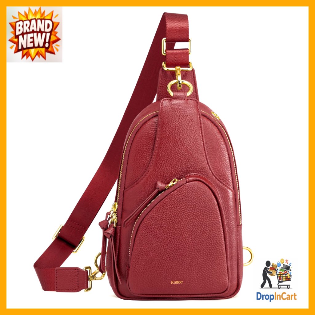 Leather Sling Bag Crossbody Fanny Pack Rfid Blocking Chic Minimal Travel